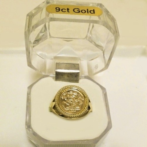 9ct gold ring 1906 george - st, &