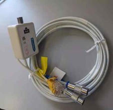 Virgin Media TV Broadband Splitter to 2x Ethernet , Coaxial & Wall socket Cable