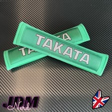 TAKATA Style Car Seat Belt Pad Cover Green JDM Nissan Toyota Honda Mitsubishi UK