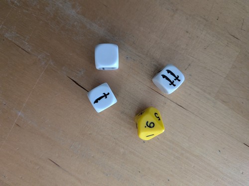 Dark world board game dice - dark,
