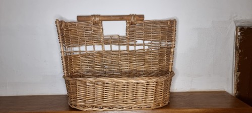 Small vintage wicker log - wicker,