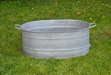 vintage old galvanized bath