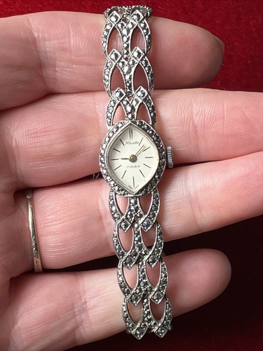 Vintage silver marcasite - silver,