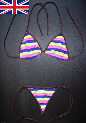 Multicoloured striped string - multicoloured, g-string