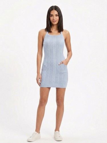 Zara light blue cable - cable, knit