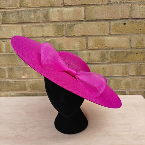 Dark pink large fascinator - pink,