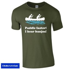 Deliverance T-shirt paddle faster fun funny humour retro horror film movie canoe
