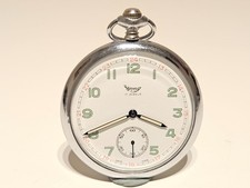 VINTAGE RARE RAILROAD SWISS MEN'S POCKET WATCH "STEWAG"/MOV.UNITAS 285/497
