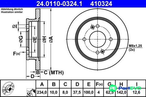 Ate brake disc 24011003241 - ate,