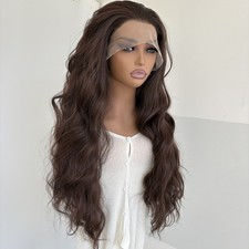 Synthetic Hair Dark brown Long