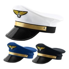 Custom Upscale Pilot Cap Uniform Hat Airline Captain Hat Party Cap Military Hat