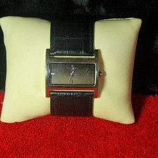 Jeff Banks 24/7 Rectangular Watch – Black Strap, Modern Style