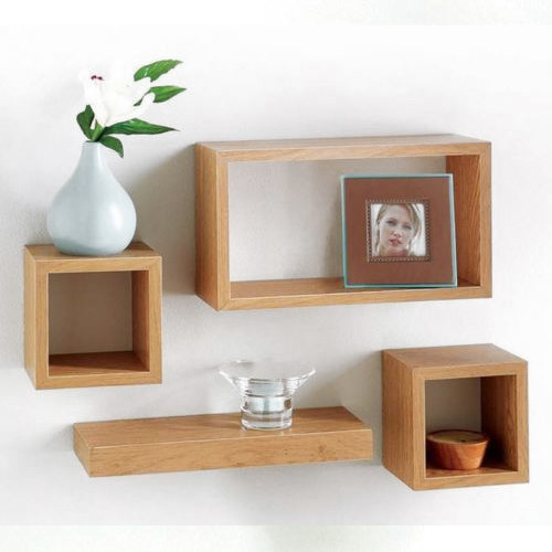 Set wooden floating cube - of, 4