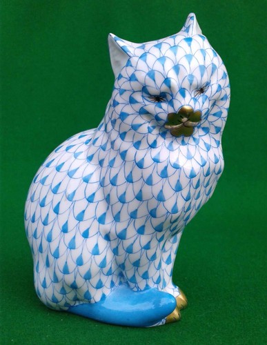 Herend blue fishnet - blue, seated