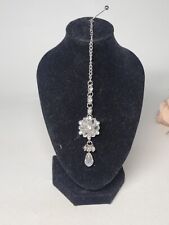 Indian Pakistani Silver Tikka With White coloured Stones 