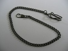  new black plated pocket watch chain