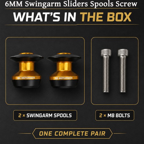 6mm swingarm spools slider fit - swingarm,