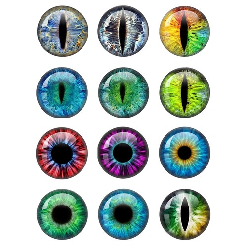 Green glass cabachon eyes