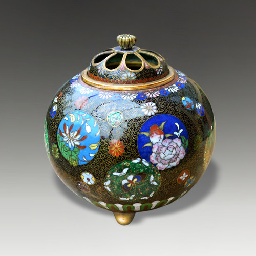 Japanese cloisonne koro signed - japanese,