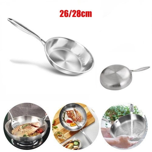 Stainless steel frying pan - steel,