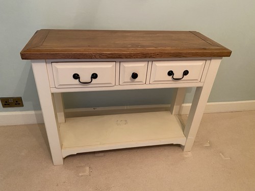 White medium wood console - wood,