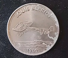 Shell Token - Man In Flight - Louis Bleriot  - 1909 - Issued 1970's
