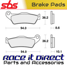 Brake Pads for BMW R 850 C CAST WHEEL 1999-2001 Rear Street SBS