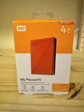 4TB Western Digital My Passport USB3.0 External Hard Drive - Red