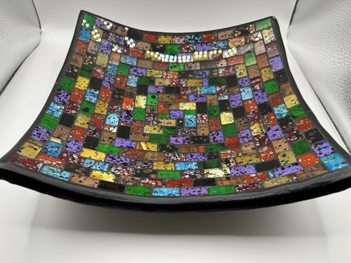 Square ceramic decorative bowl - decorative,