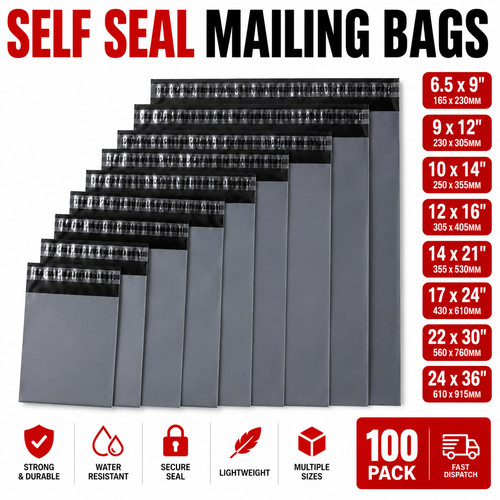 Grey mailing bags all sizes - mailing,