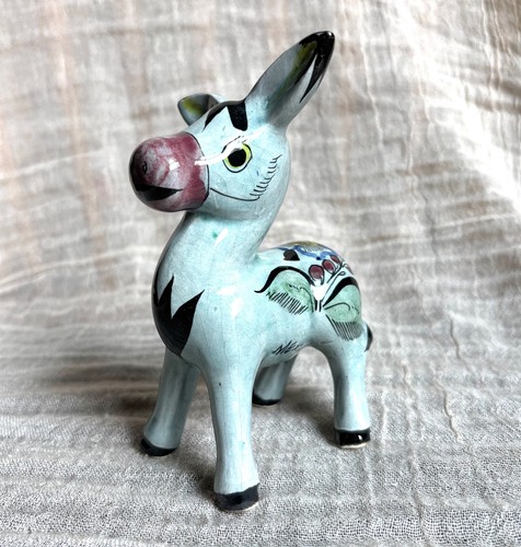 Ceramic folk art donkey - folk,