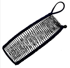 Hair clip black banana comb - black,