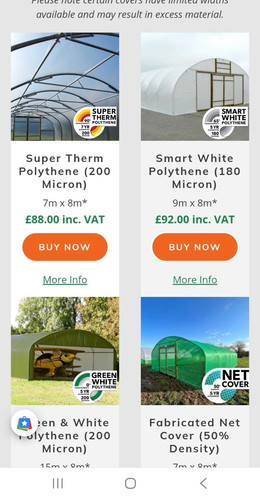 White polythene arched - white,