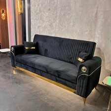 Medussa Black Gold Sofa Bed 3