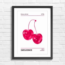 Retro Vintage Cherries Art