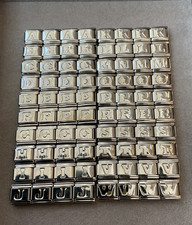 Alphabet Letter Italian Charm Link 9mm Silver Fits Nomination Bracelet