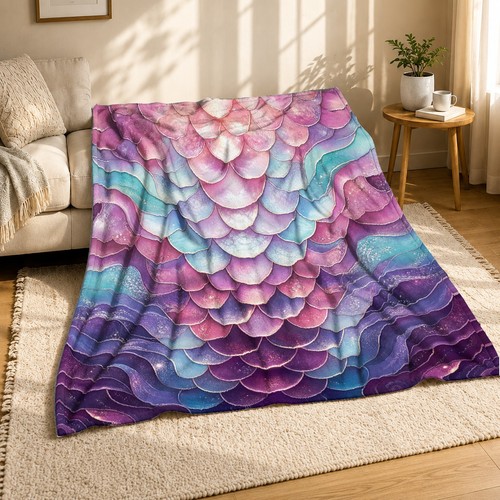 Pastel mermaid scales coral - pastel,