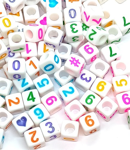 6mm cube white acrylic - white,