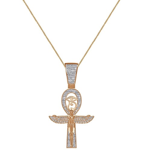 Natural diamonds egyptian ankh - natural,