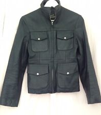 Black leather four front