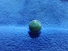 Domed Green Moss Agate Silver