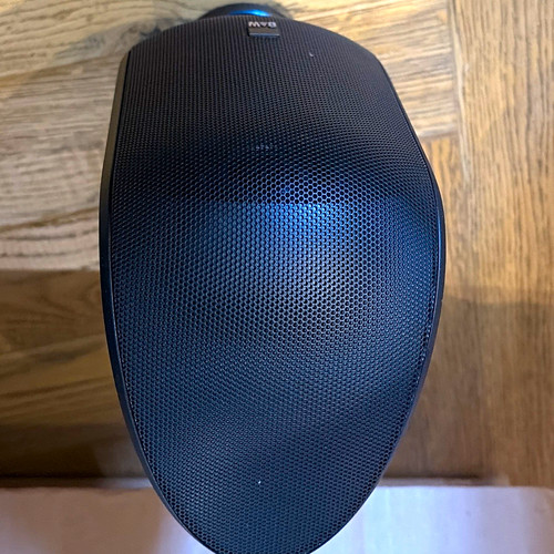 Black oval satellite - b&w,