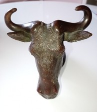 Bronze Bulls Head Bust