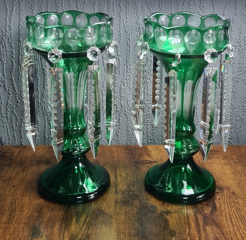 Antique bohemian glass - glass, mantle