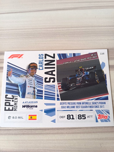 Topps carlos sainz - f1,