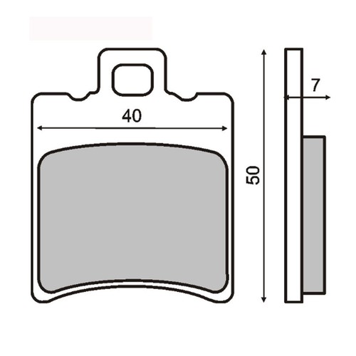 Pair sintered brake pads - of,