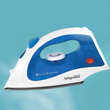 Steam Iron 1400W Electric Iron Non-Stick Teflon Coated Soleplate Dry/Steam Iron