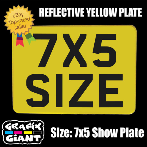 7x5 reflective track day plate - 7x5,