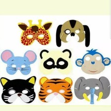 6 Foam Animal Masks - Pinata