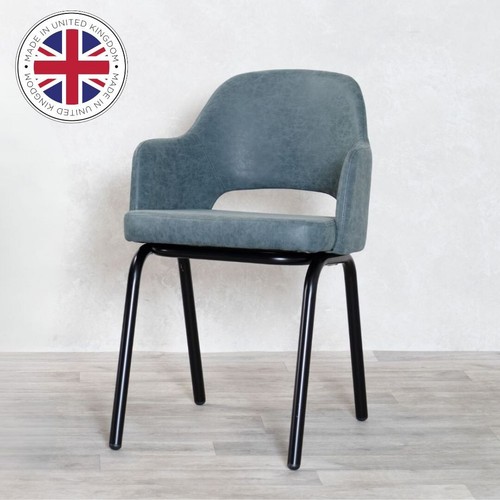 Blue dining chair faux - dining,